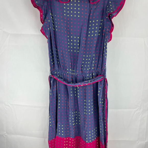 NWT Marc by Marc Jacobs Polka dots Ruffled 100% Silk Dress $358 Size 4 - Picture 13 of 16